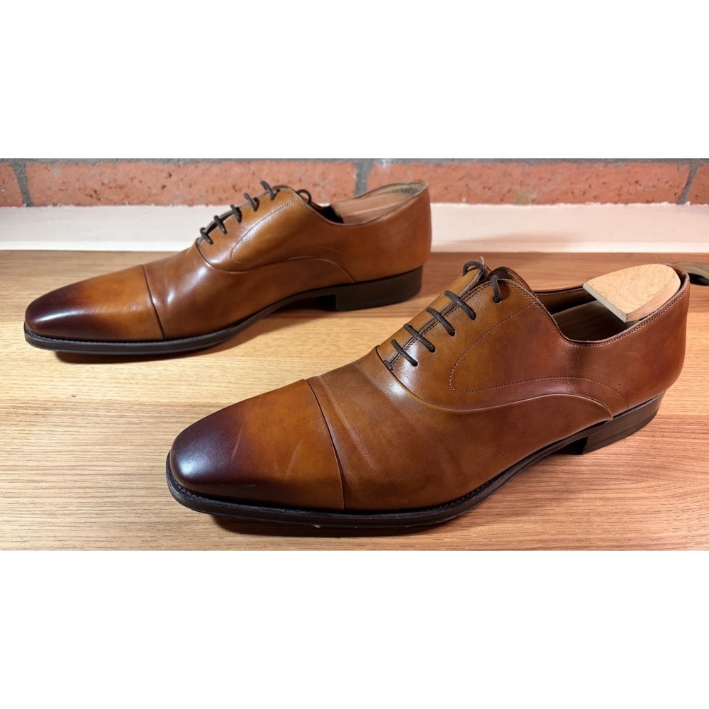 Magnanni Saffron Cuero Leather Cap Toe Oxford Dress Shoes Men's Size 15 M